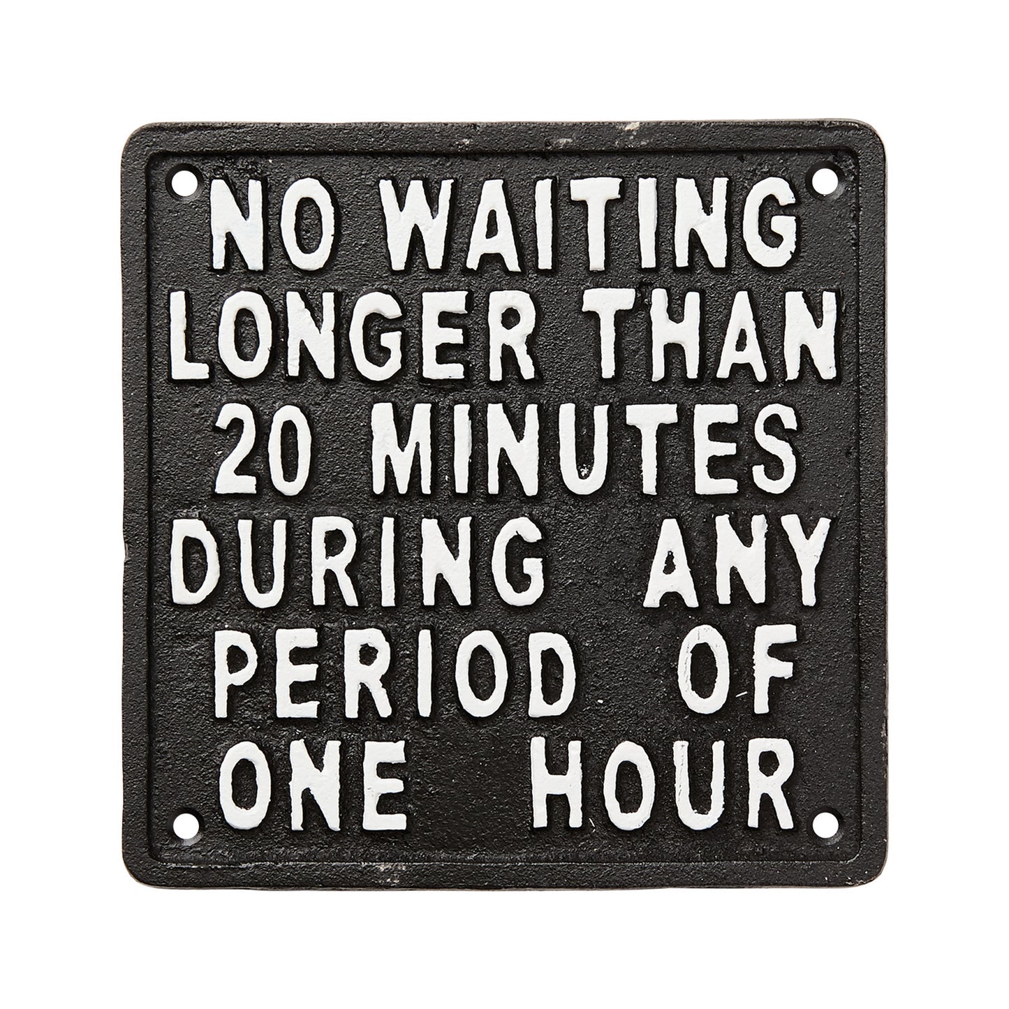 Skilt jern. Svart hvit