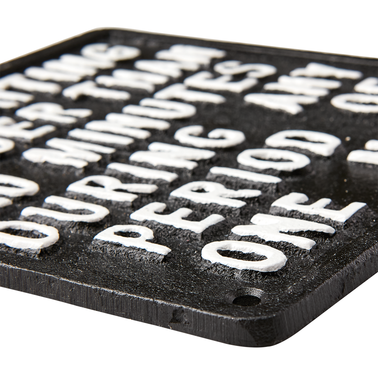 Skilt jern. Svart hvit